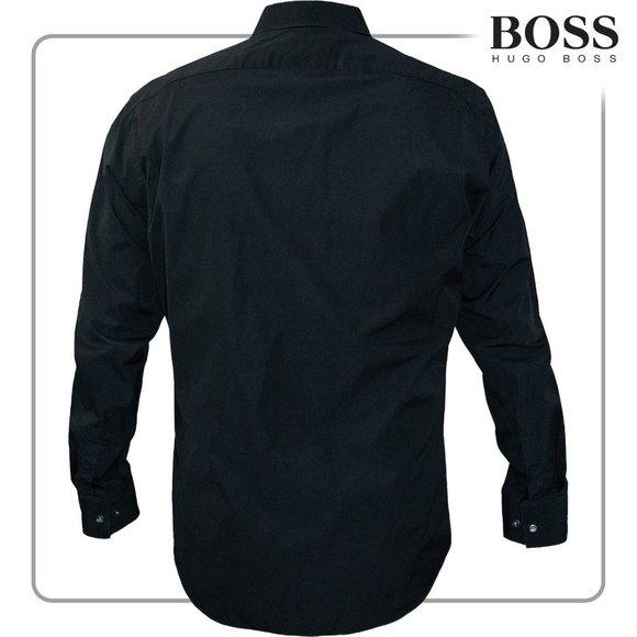 Hugo Boss Men's Black Tuxedo Shirt (size 42) - Picture 3 of 5